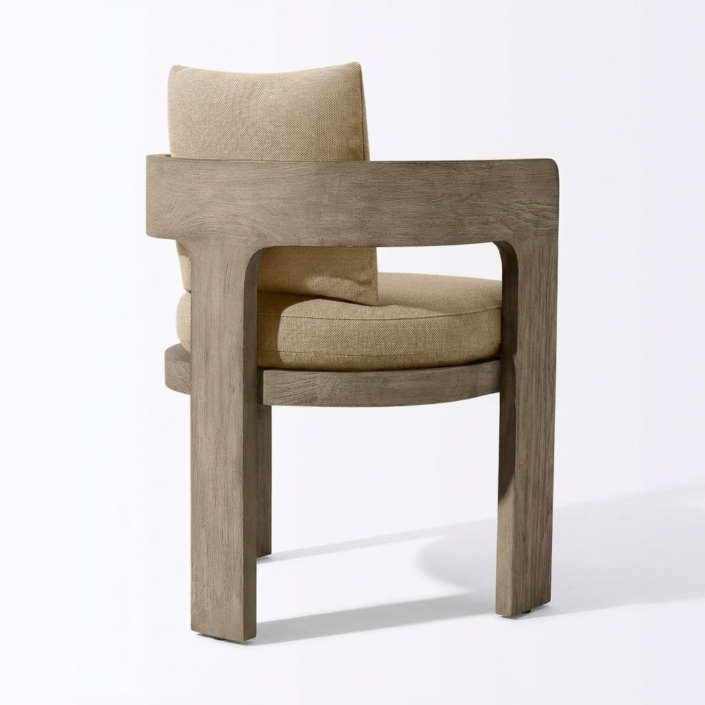 Vanta Dining Armchair Teak - Back View