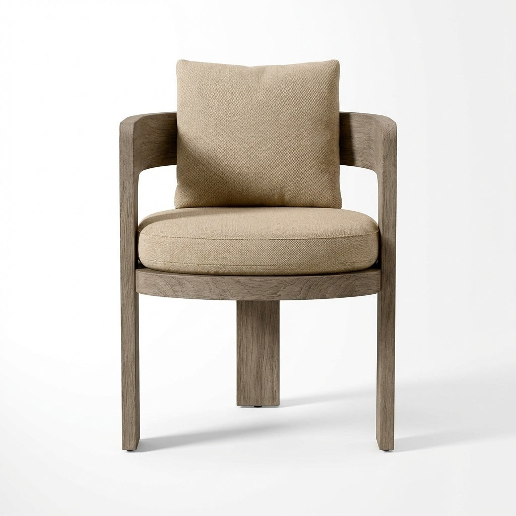 Vanta Dining Armchair Teak - Front View
