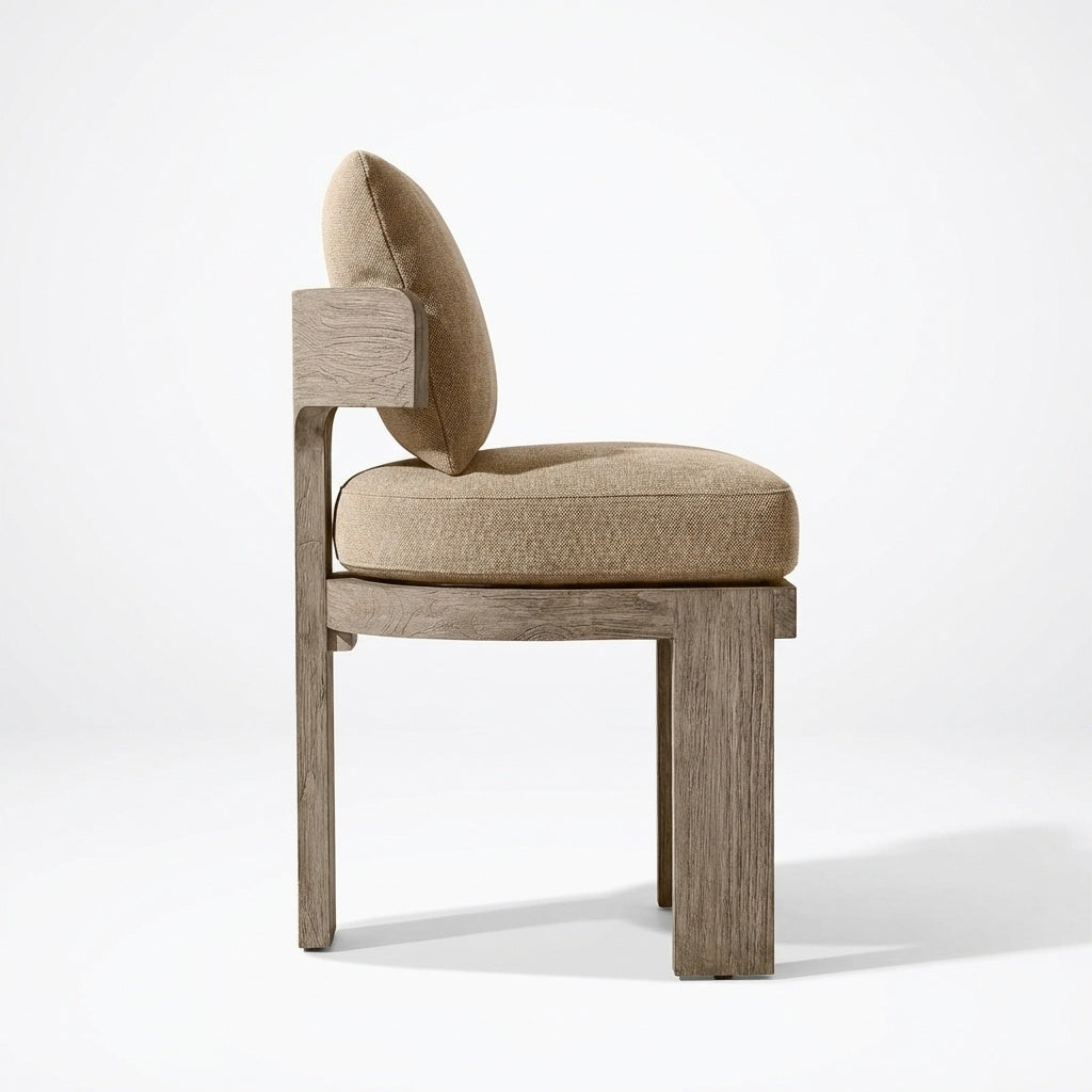 Vanta Dining Chair Teak - Side View