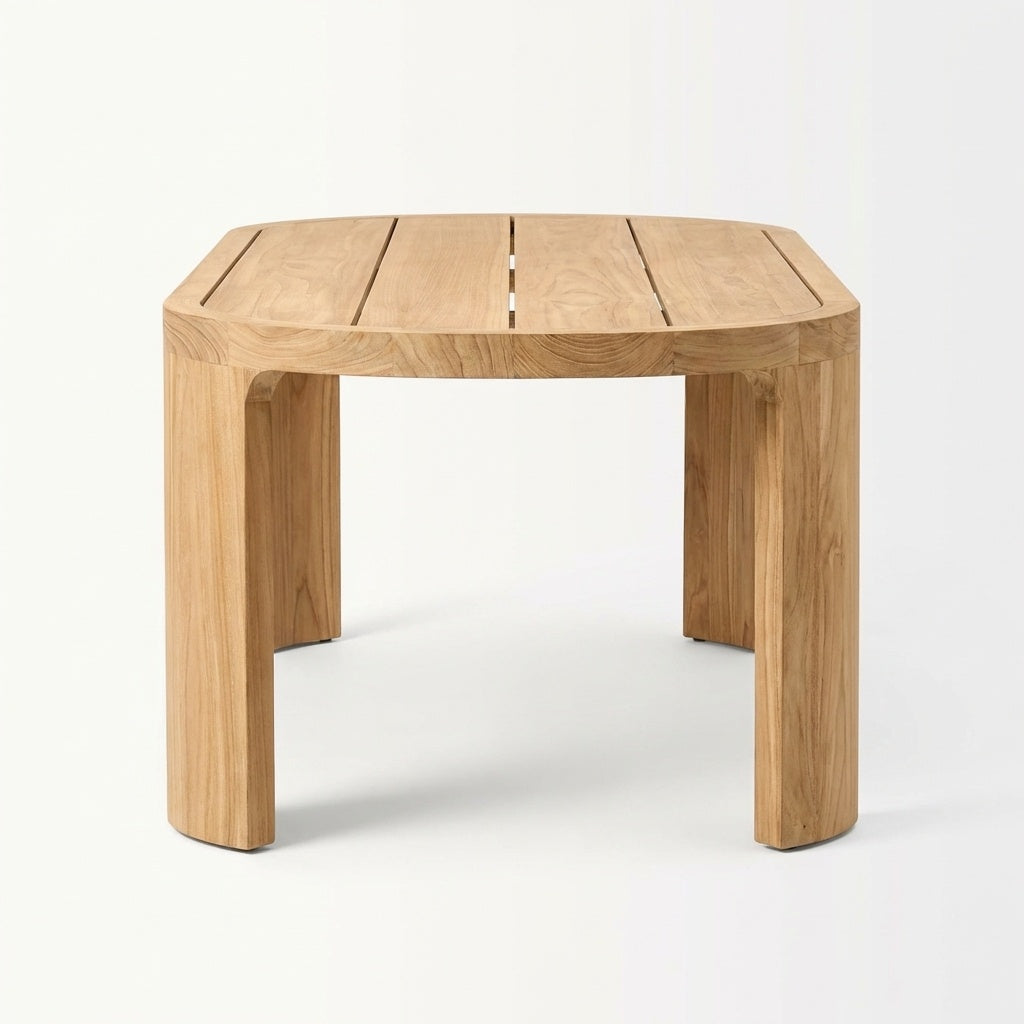 Vanta Dining Table Teak - Side View