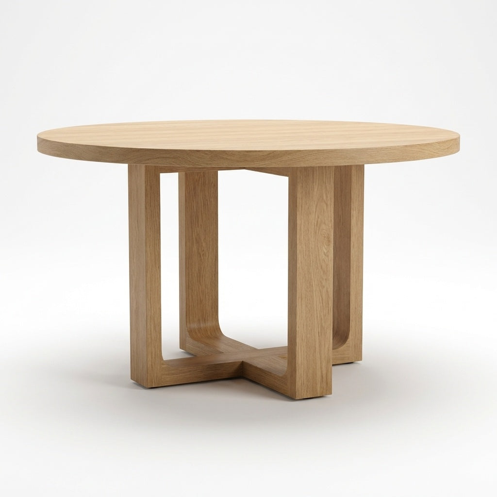 Vanta Round Dining Table Teak - Back View