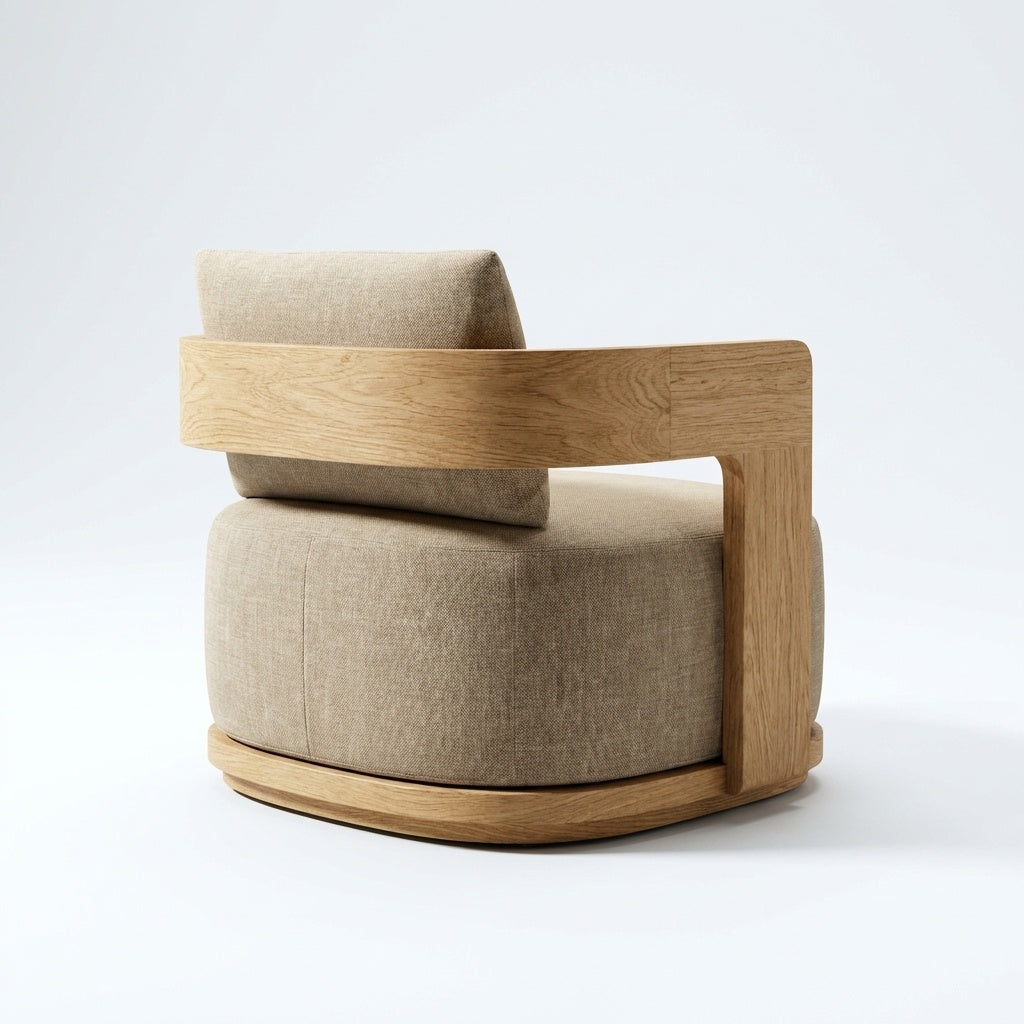 Vanta Lounge Chair Teak - Back View