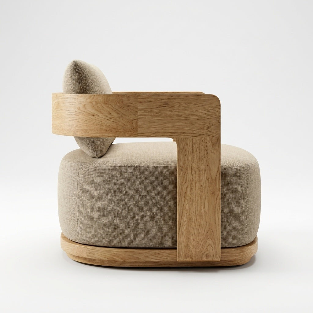 Vanta Lounge Chair Teak - Side View