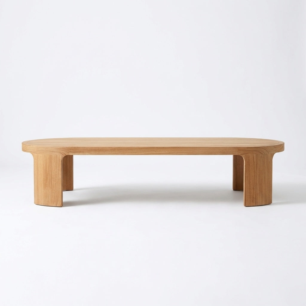 Vanta Coffee Table Teak - Side View
