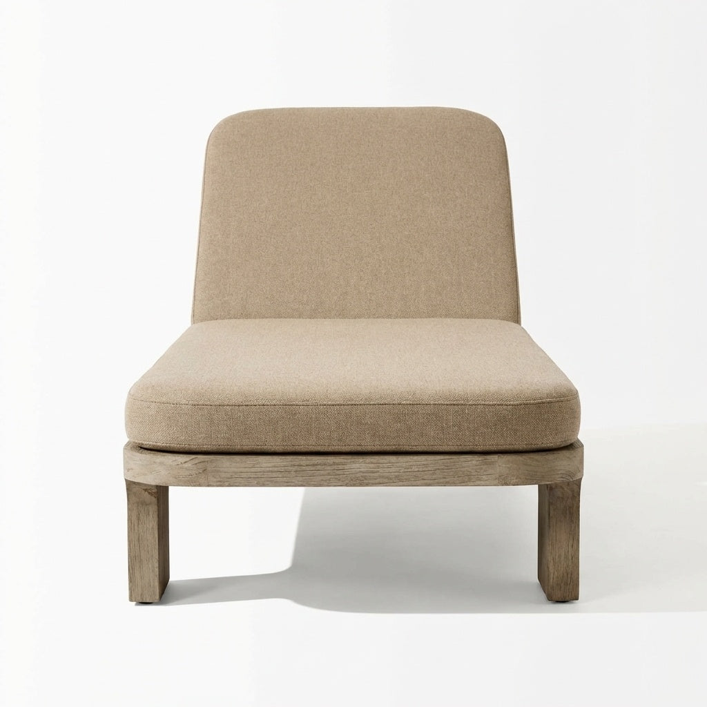 Vanta Sun Lounger Teak - Front View