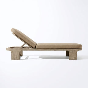 Vanta Sun Lounger Teak - Side View