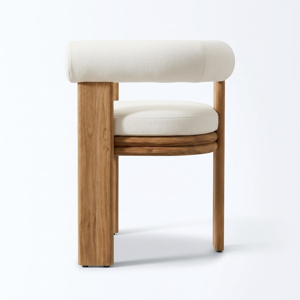 Cielo Armchair Teak - Side View