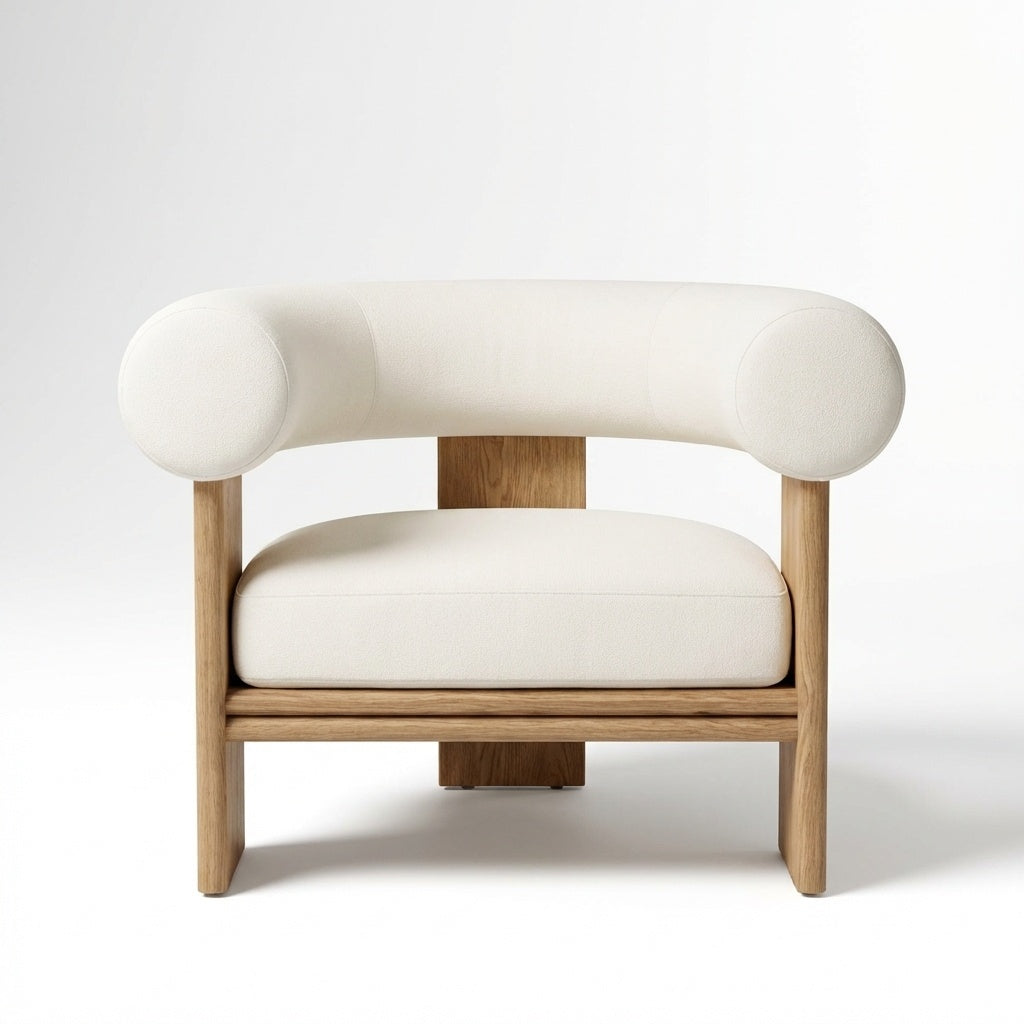 Cielo Lounge Chair Teak - Front View