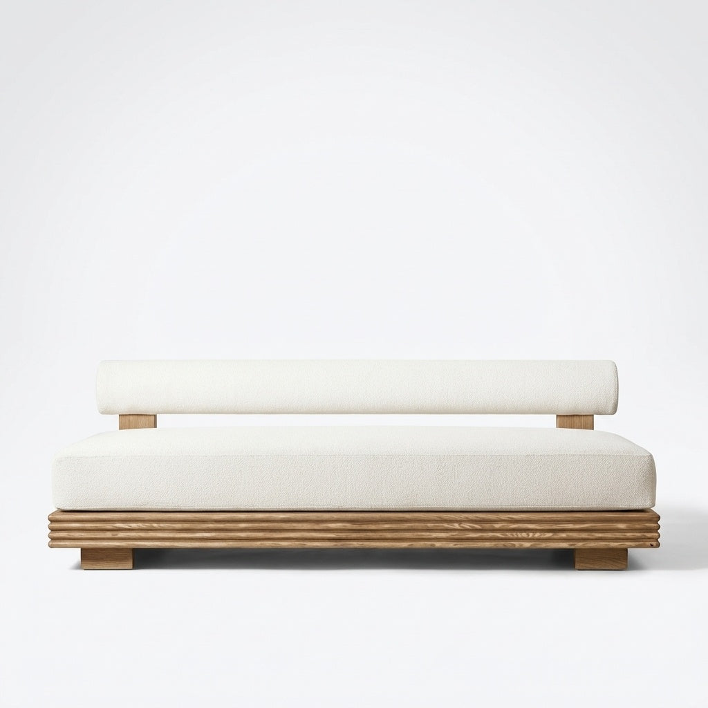 Cielo Bench Sofa Teak - Front View