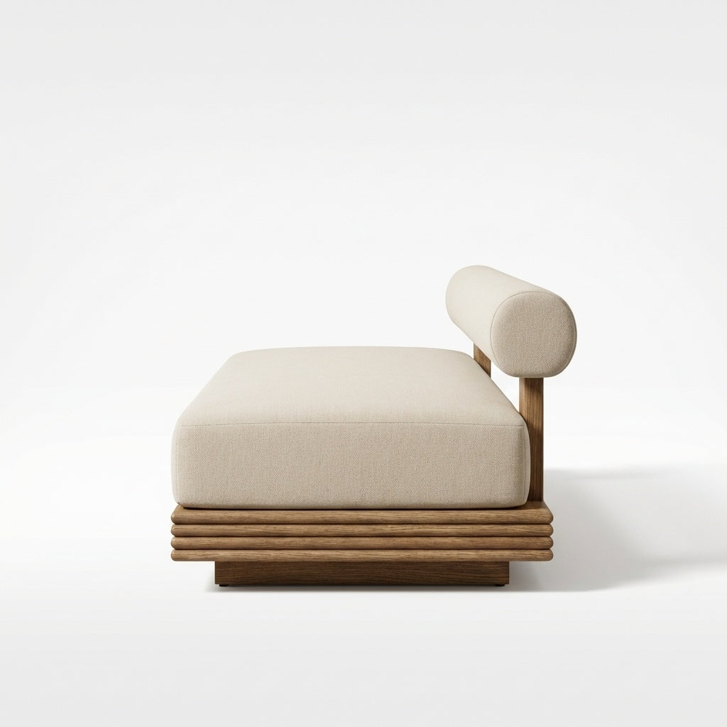 Cielo Bench Sofa Teak - Side View
