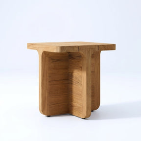 Luma Side Table Teak - Back View