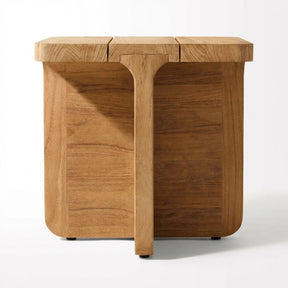 Luma Side Table Teak - Front View