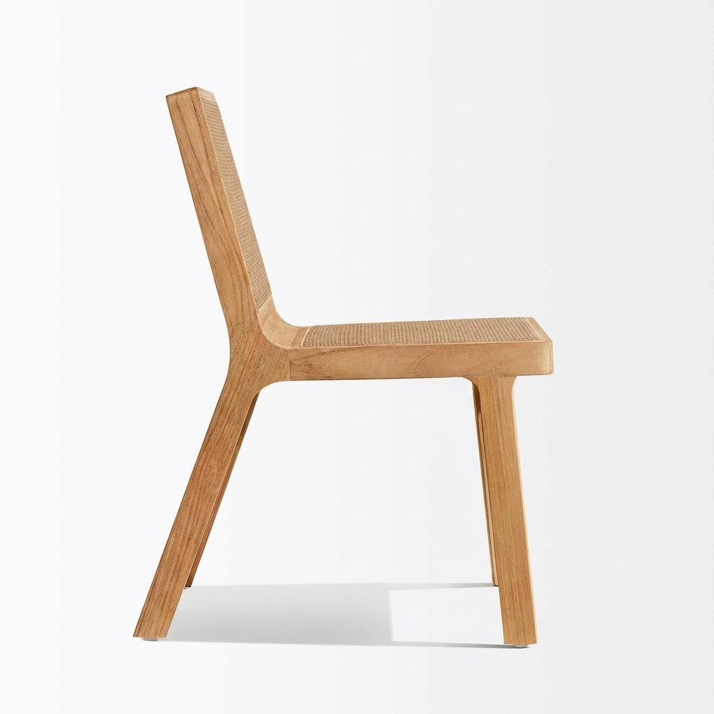 Luma Dining Chair Teak - Side View