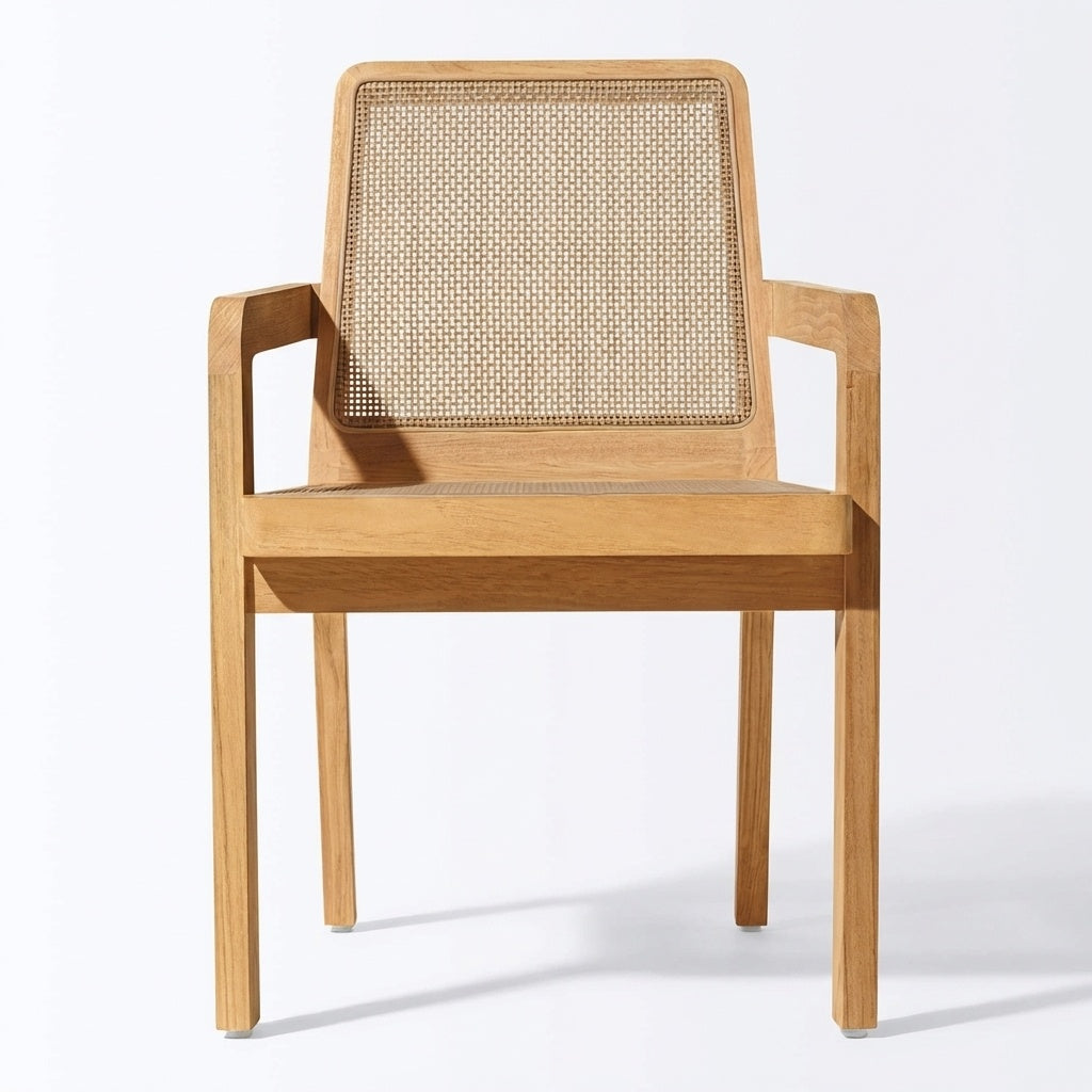 Luma Armchair Teak - Front View