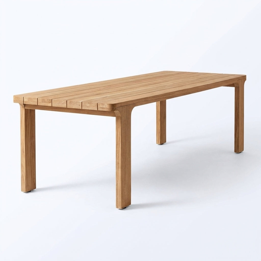 Luma Dining Table Teak - Back View