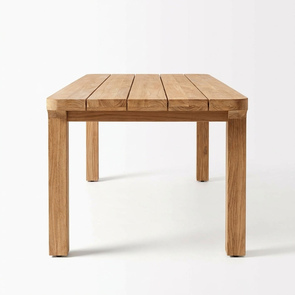 Luma Dining Table Teak - Front View