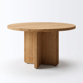 Luma Round Dining Table Teak - Back View