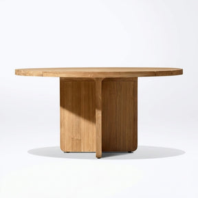 Luma Round Dining Table Teak - Front View