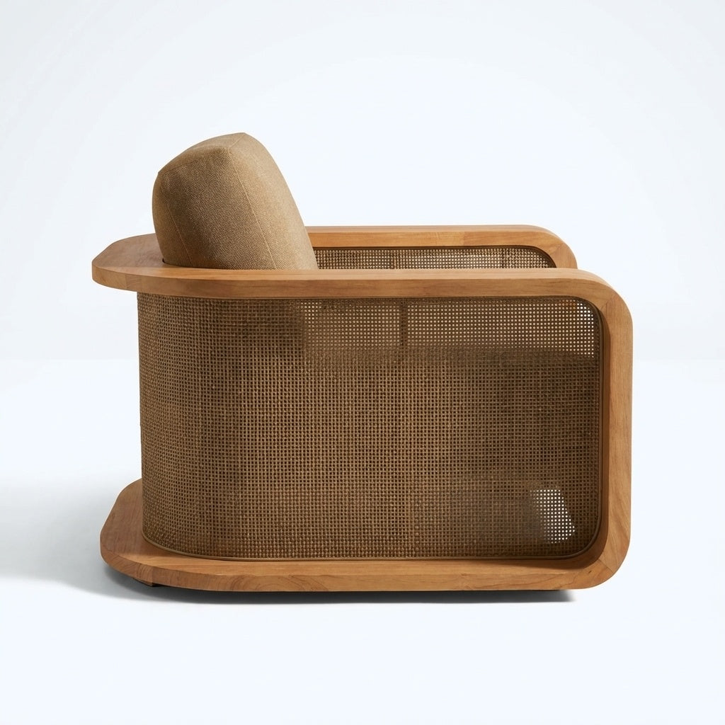 Luma Lounge Chair Teak - Side View