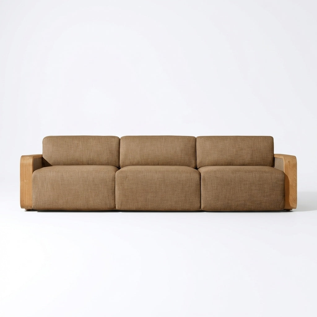 Luma Sofa Teak - Front View