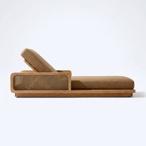 Luma Sun Lounger Teak - Side View