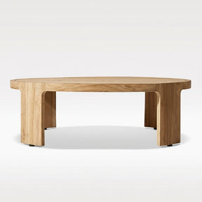 Aris Round Coffee Table Teak - Side View