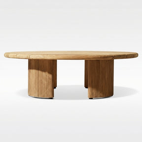 Altair Round Coffee Table Teak - Front View