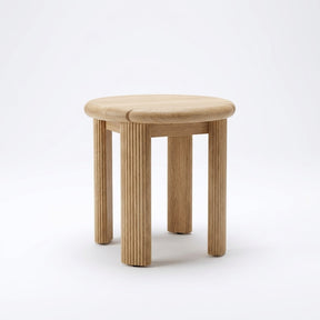 Altair Round Side Table Teak - Back View