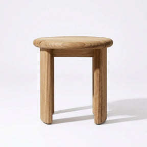 Altair Round Side Table Teak - Side View