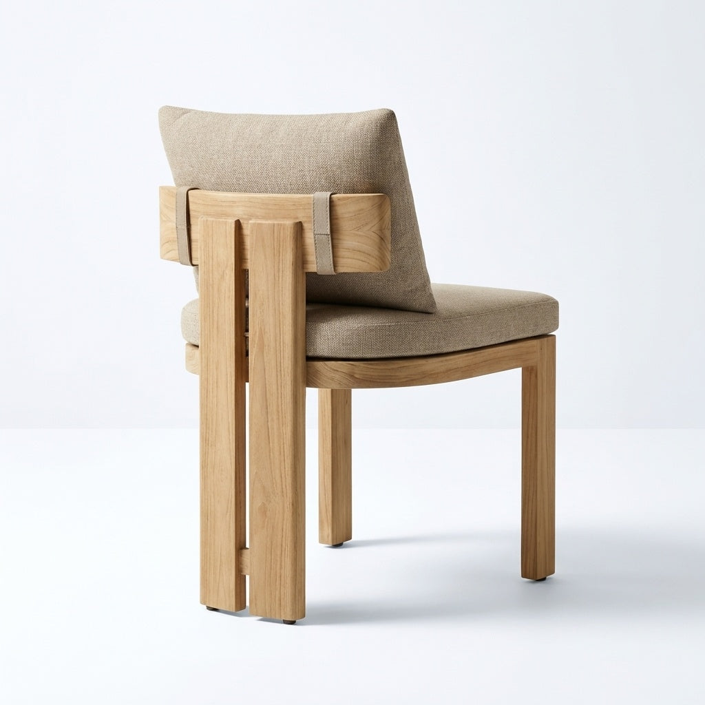 Altair Dining Chair Teak - Back View
