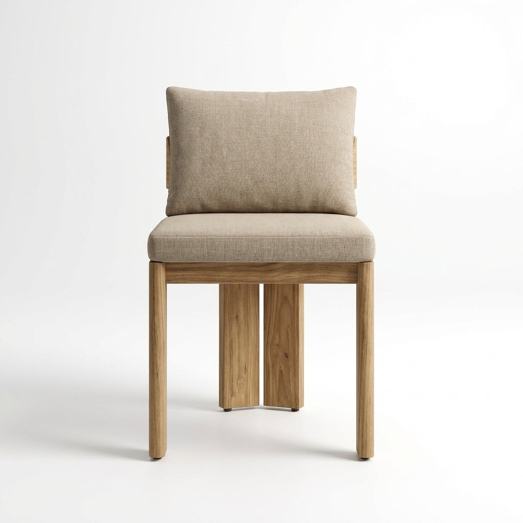 Altair Dining Chair Teak - Front View