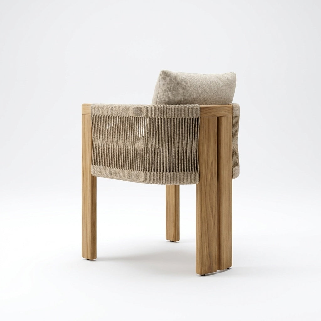 Altair Armchair Teak - Back View