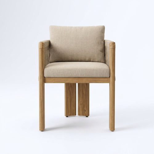 Altair Armchair Teak - Front View