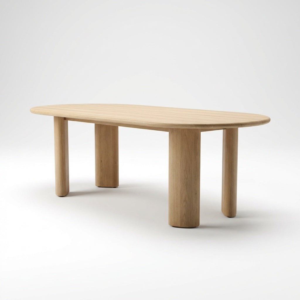 Altair Dining Table Teak - Back View