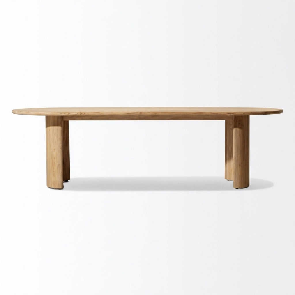 Altair Dining Table Teak - Side View