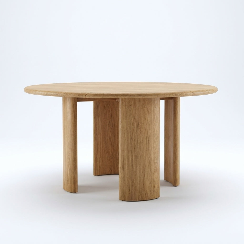 Altair Round Dining Table Teak - Back View
