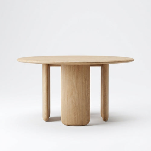 Altair Round Dining Table Teak - Front View