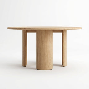 Altair Round Dining Table Teak - Side View