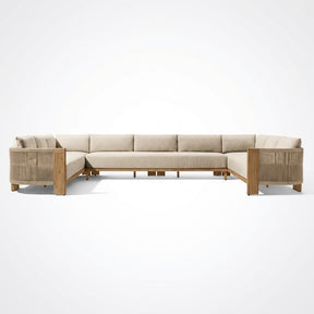 Altair U Shaped Sofa Teak - Front View
