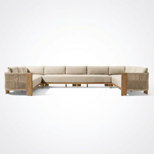 Altair U Shaped Sofa Teak - Front View