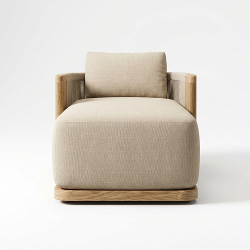 Altair Chaise Teak - Front View