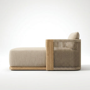 Altair Chaise Teak - Side View