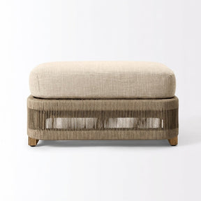 Altair Ottoman Teak - Front View
