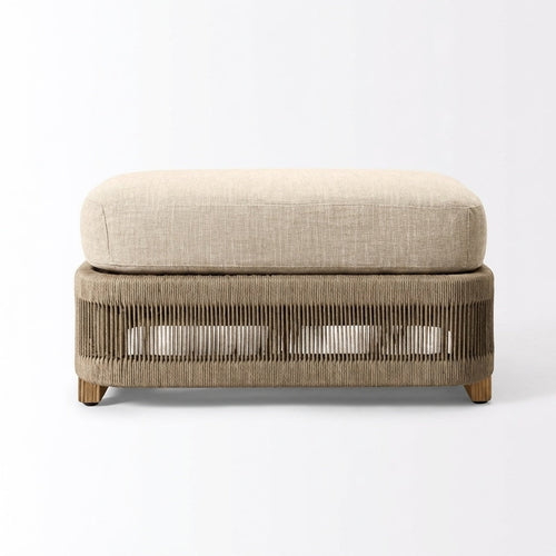 Altair Ottoman Teak - Front View