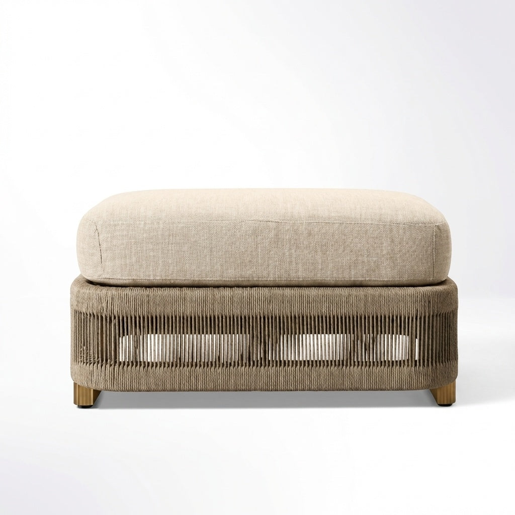 Altair Ottoman Teak - Side View
