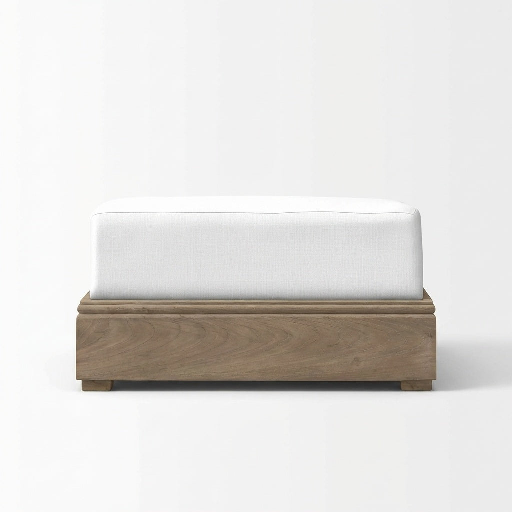 Arco Classic Ottoman Teak - Side View