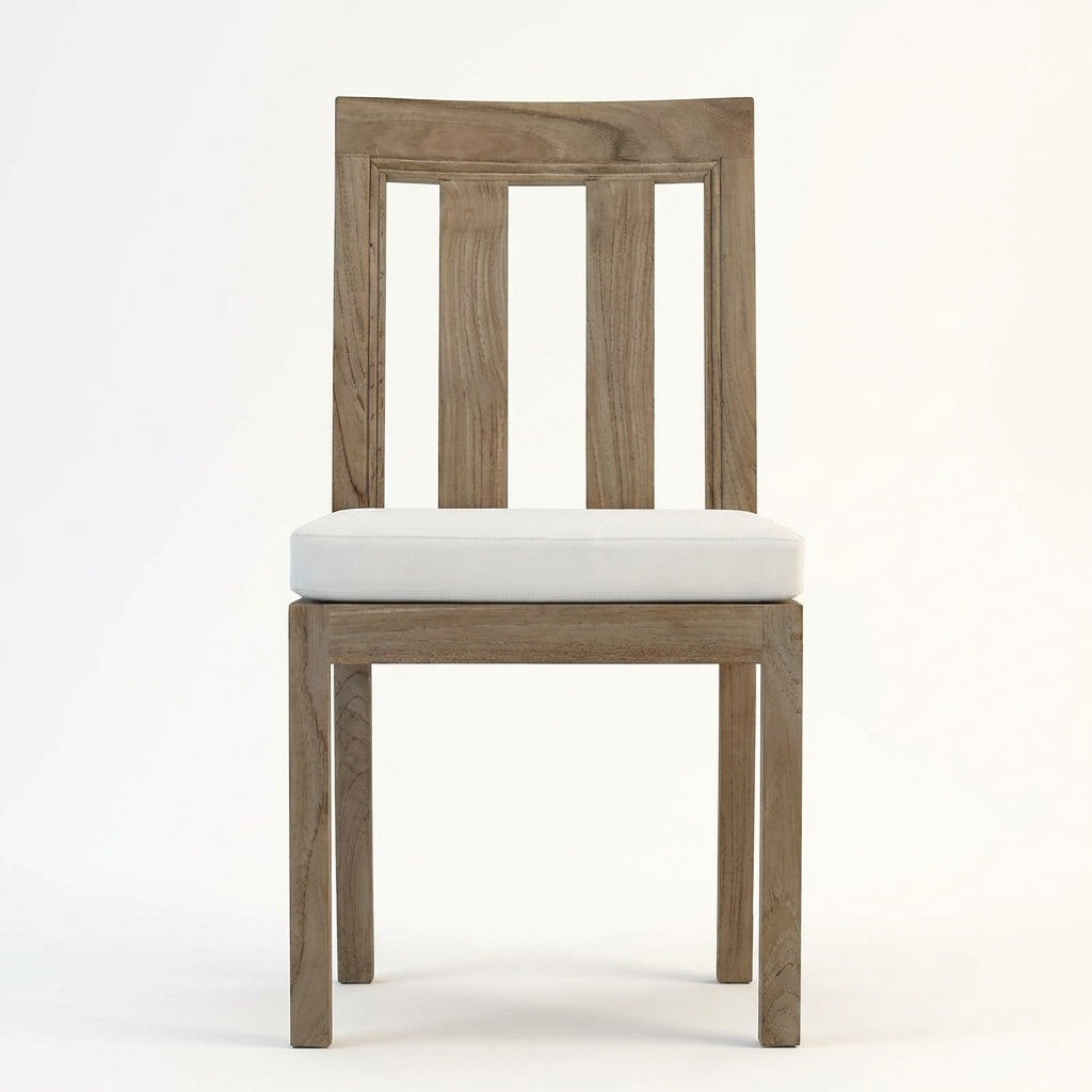 Arco Dining Chair Teak - Front View