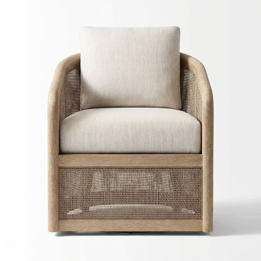 Malfy Swivel Lounge Chair - Front View