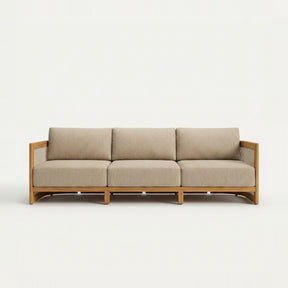 Lento Sofa Teak — front view