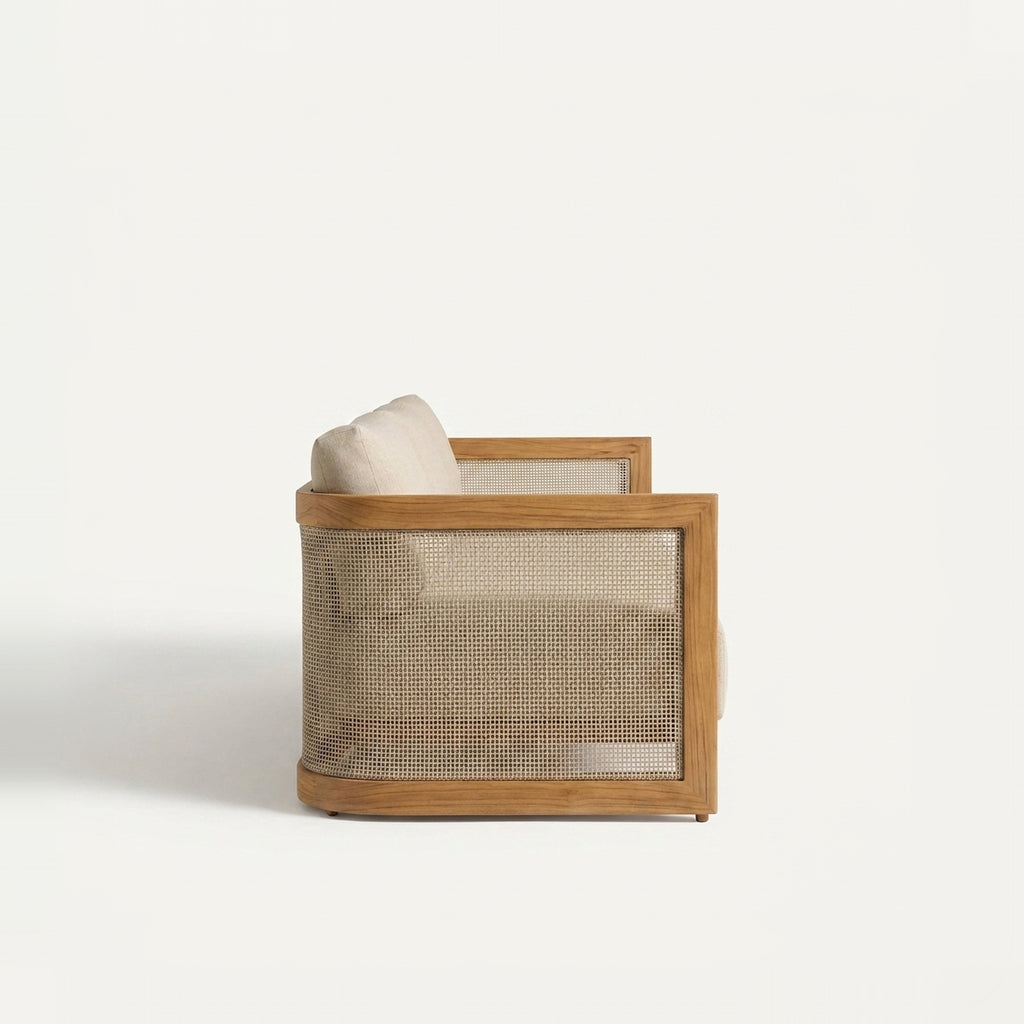 Lento Sofa Teak — side view